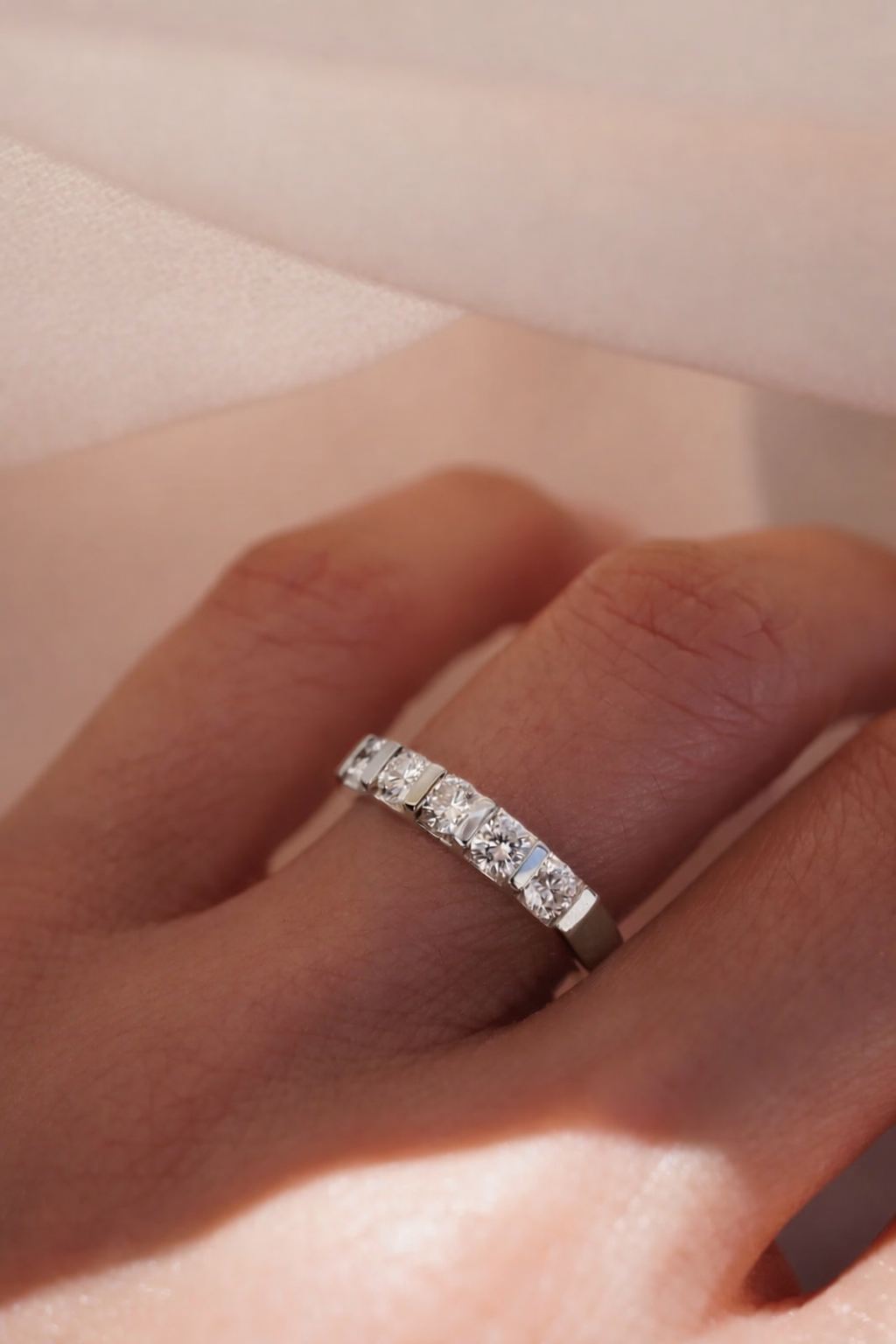 0.37 CT Round Full Eternity Lab Grown Diamond Wedding Band