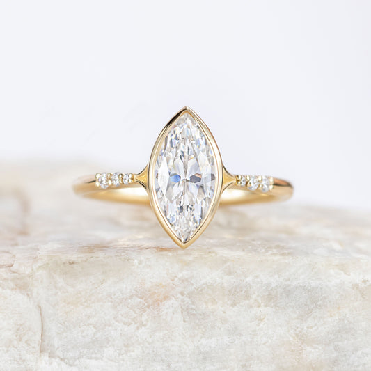 2 CT Round Three Stones Lab Grown Diamond Engagement Ring