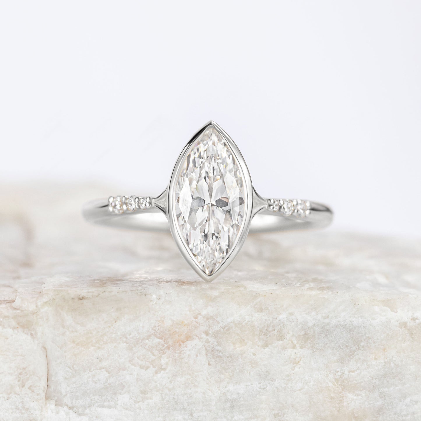 2 CT Round Three Stones Lab Grown Diamond Engagement Ring