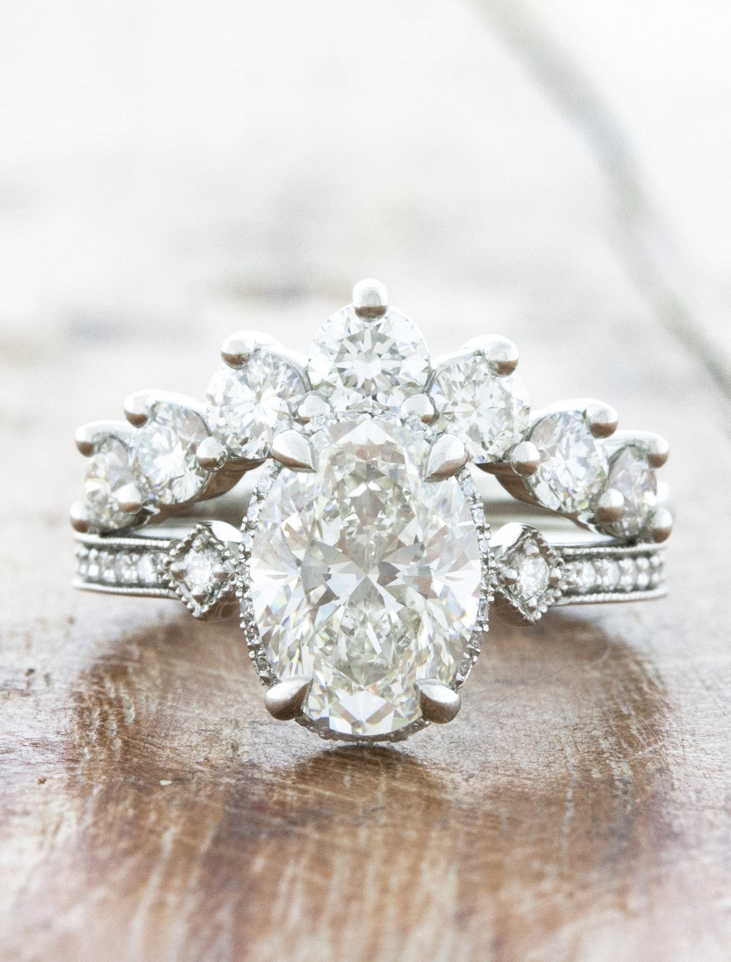 2 CT Round Three Stones Lab Grown Diamond Engagement Ring