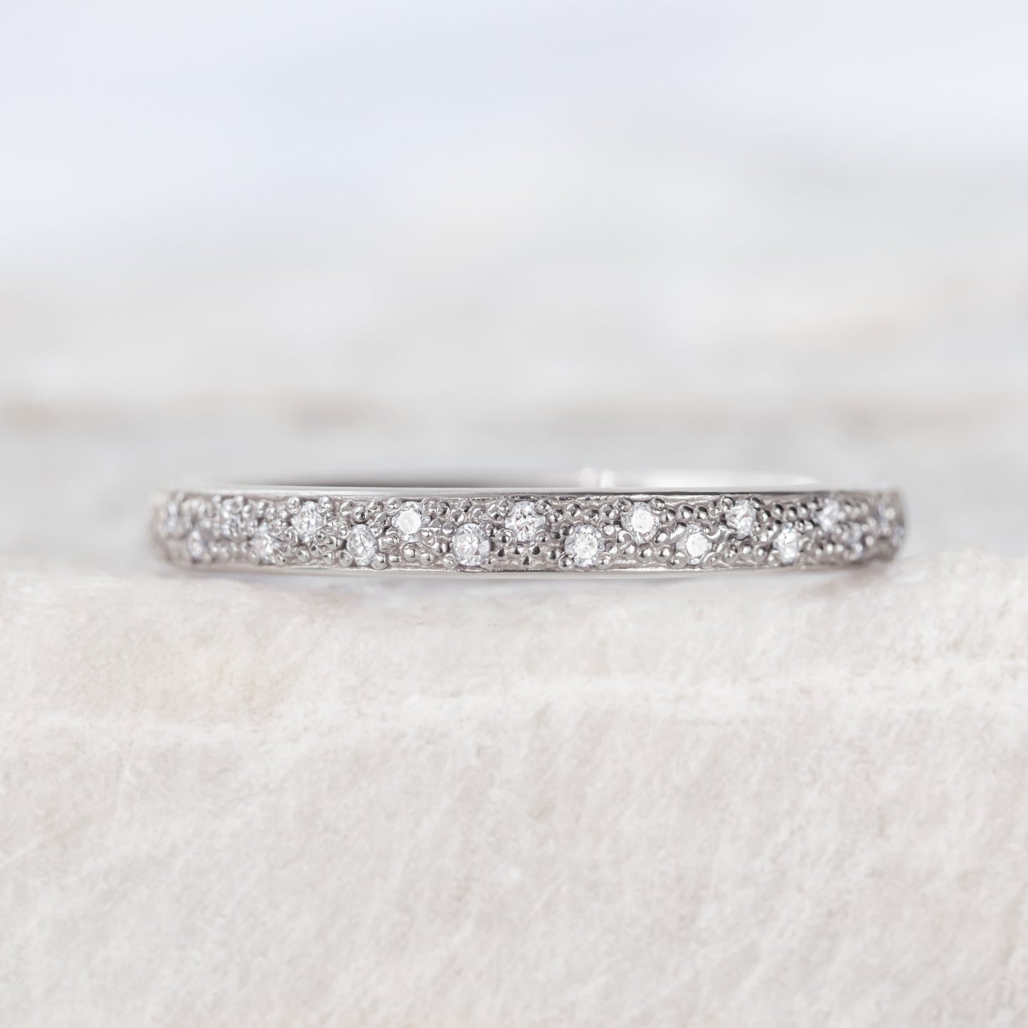 0.37 CT Round Full Eternity Lab Grown Diamond Wedding Band