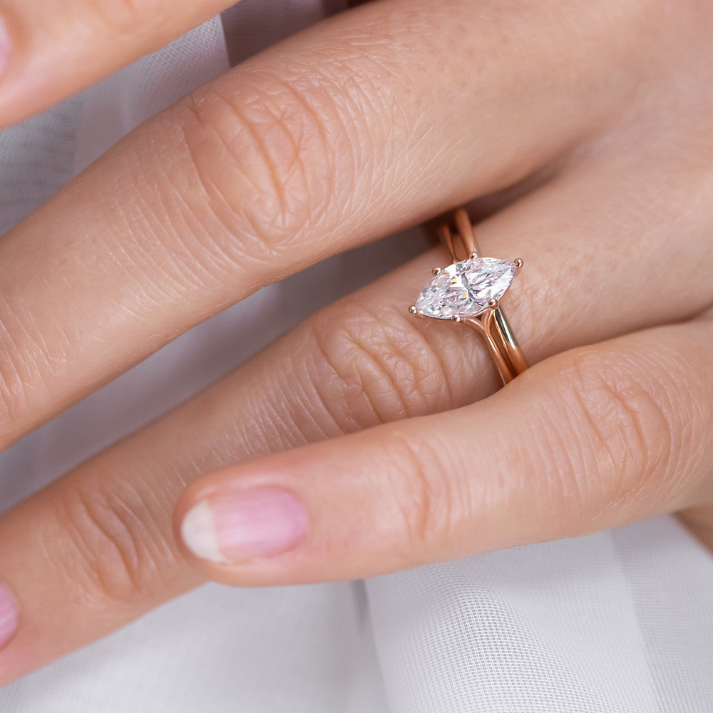 2 CT Round Three Stones Lab Grown Diamond Engagement Ring