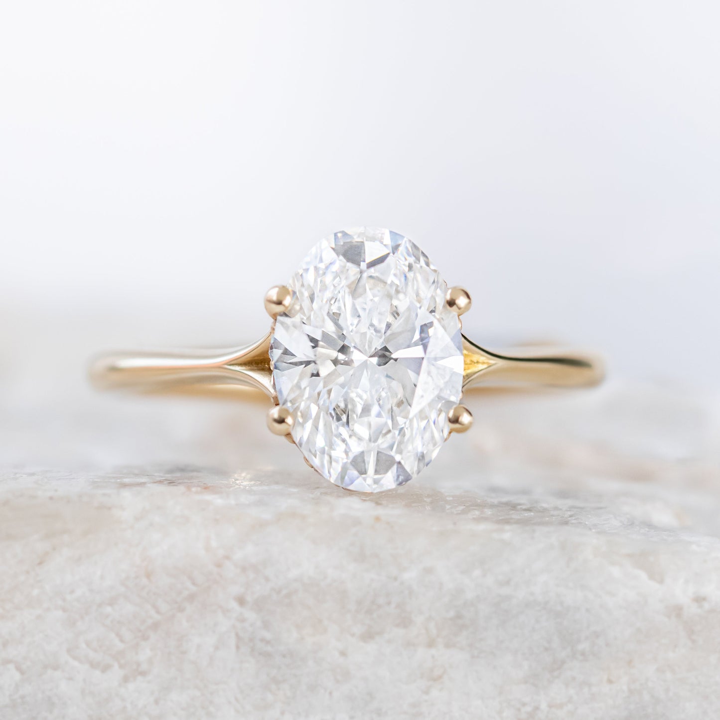 2 CT Round Three Stones Lab Grown Diamond Engagement Ring
