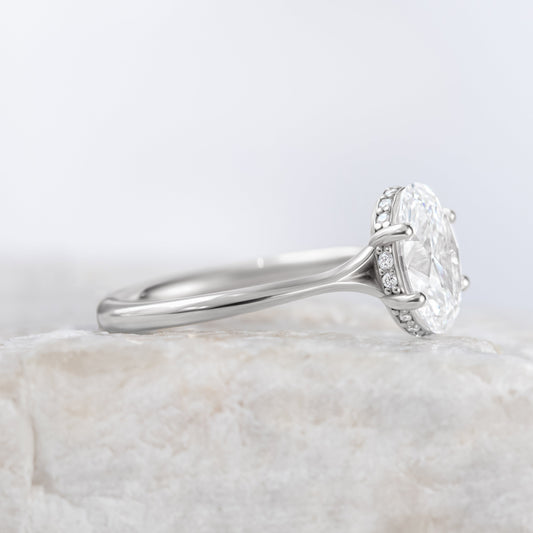 2 CT Round Three Stones Lab Grown Diamond Engagement Ring