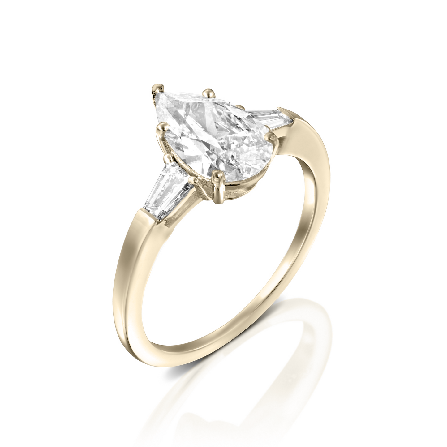 2 CT Round Three Stones Lab Grown Diamond Engagement Ring