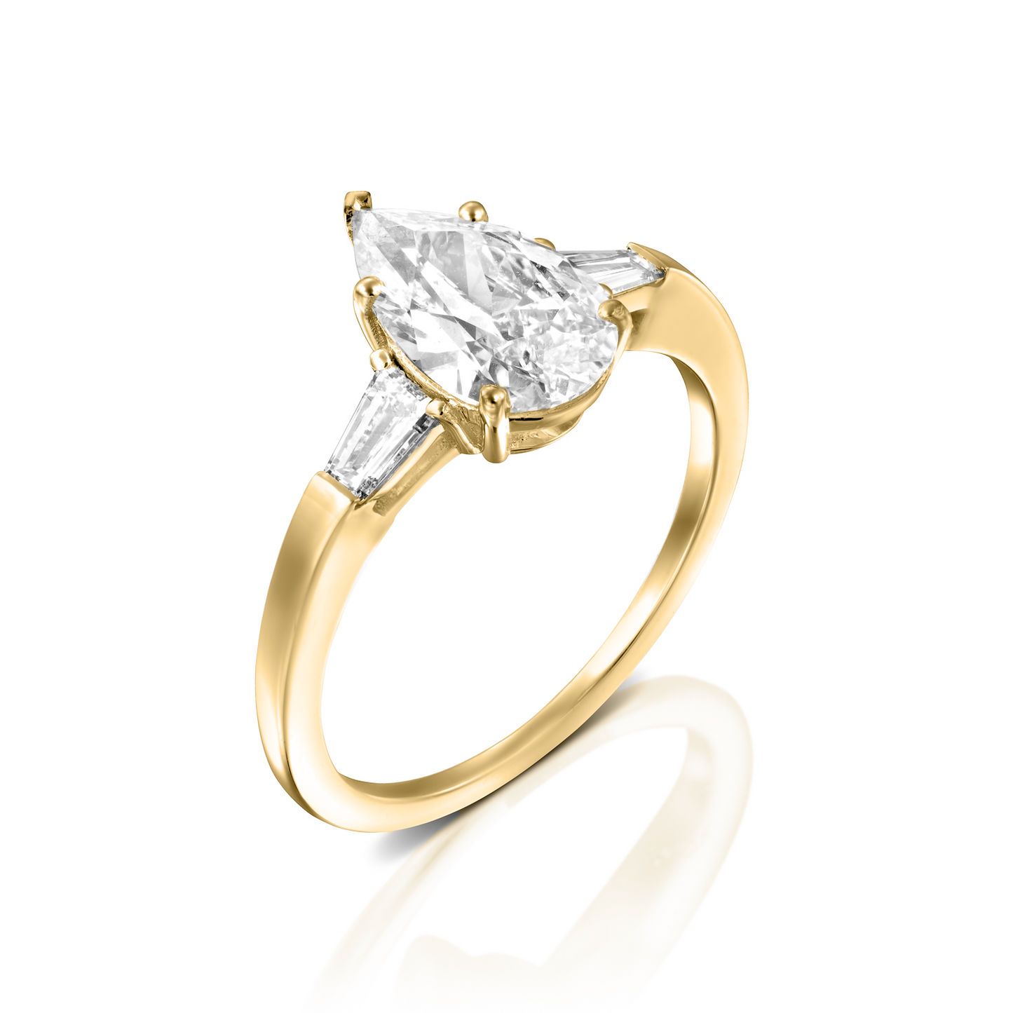 2 CT Round Three Stones Lab Grown Diamond Engagement Ring