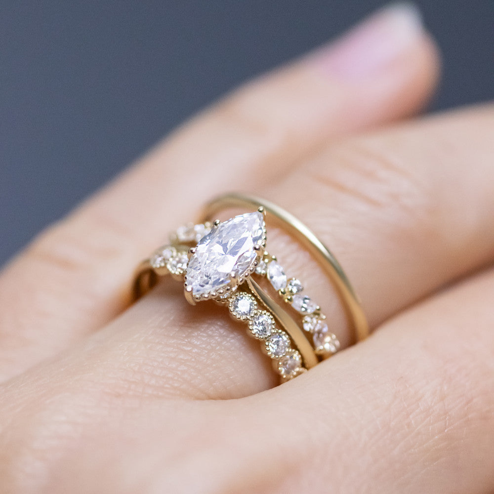 2 CT Round Three Stones Lab Grown Diamond Engagement Ring