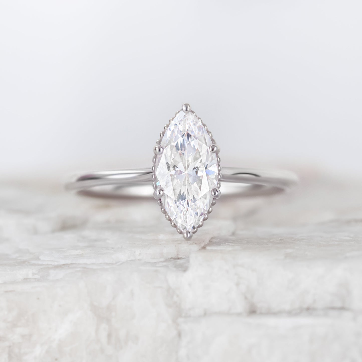 2 CT Round Three Stones Lab Grown Diamond Engagement Ring