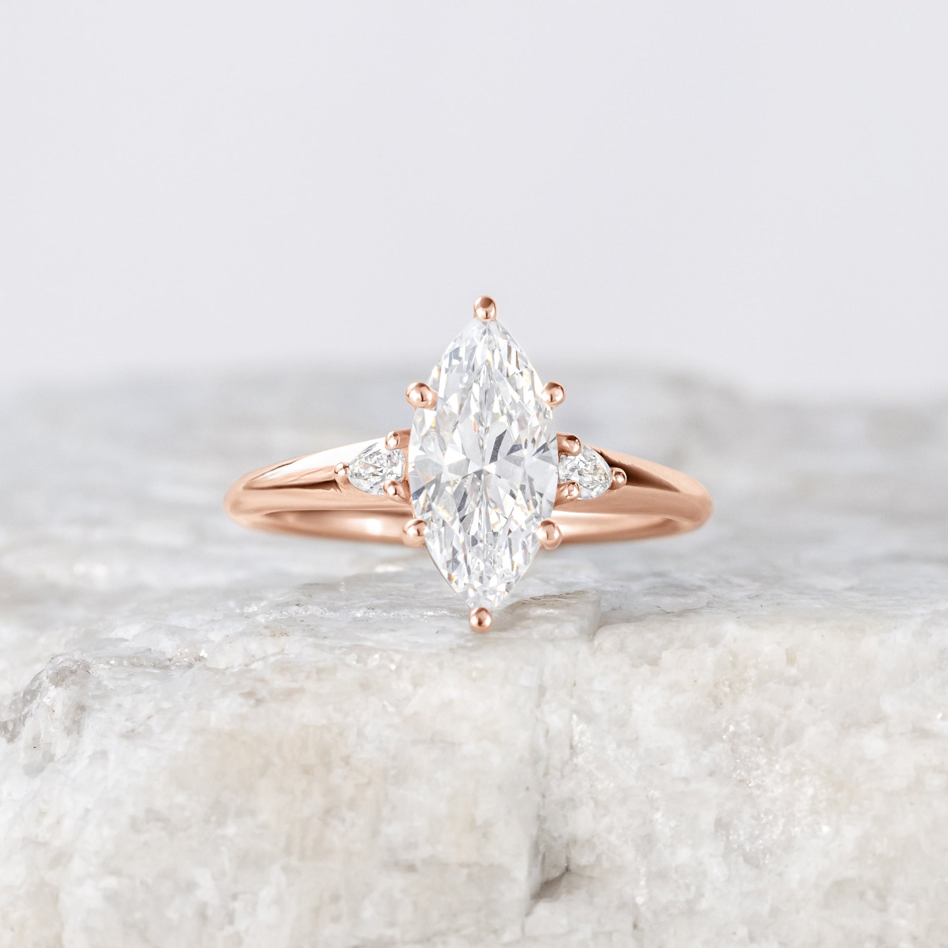 2 CT Round Three Stones Lab Grown Diamond Engagement Ring