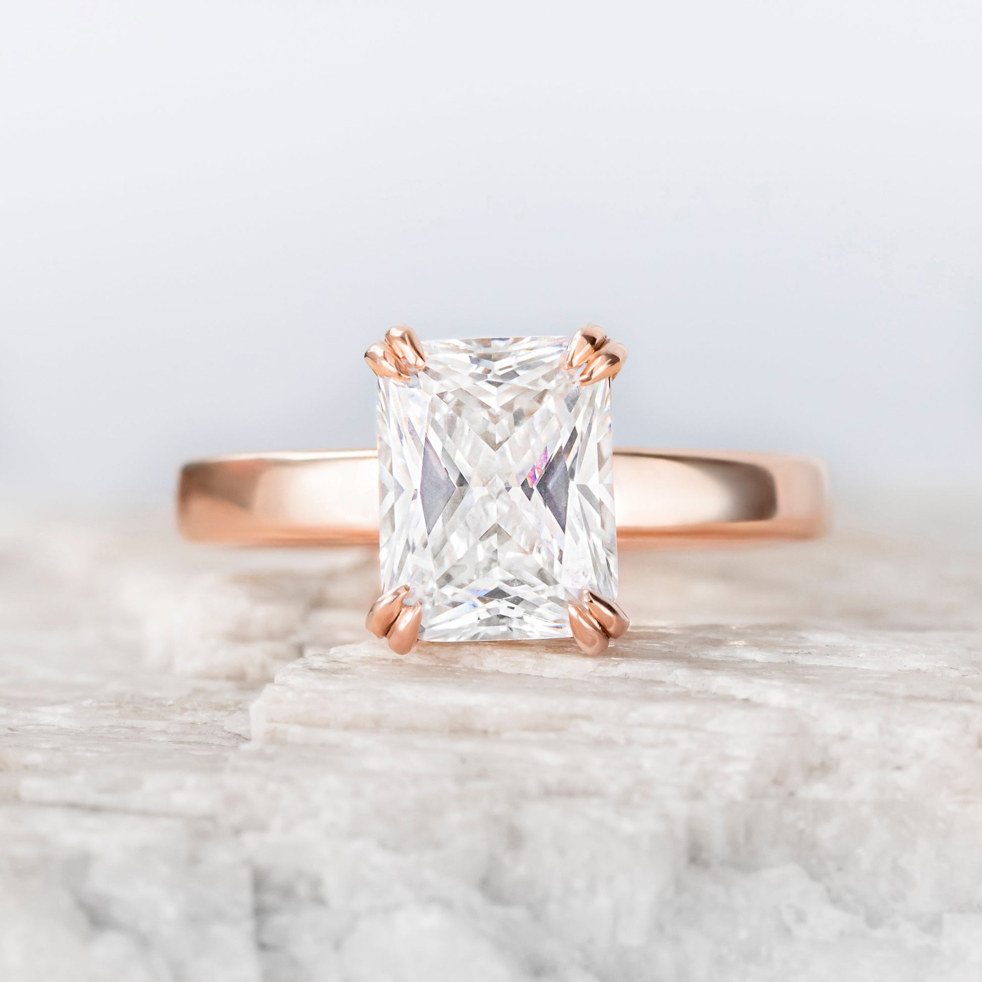 2 CT Round Three Stones Lab Grown Diamond Engagement Ring