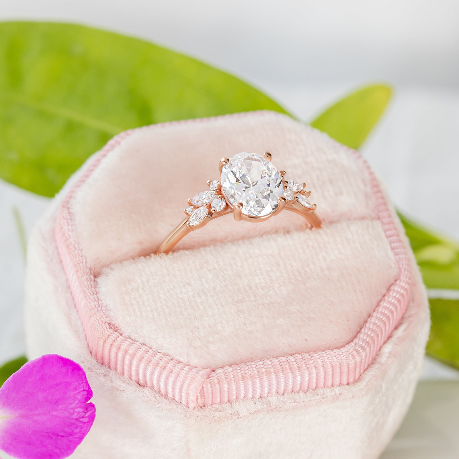 2 CT Round Three Stones Lab Grown Diamond Engagement Ring