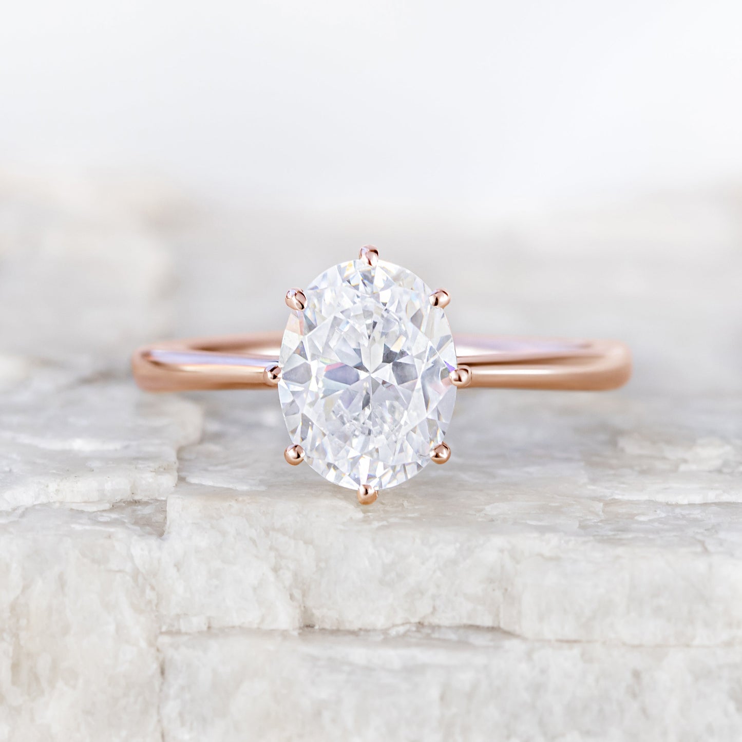2 CT Round Three Stones Lab Grown Diamond Engagement Ring