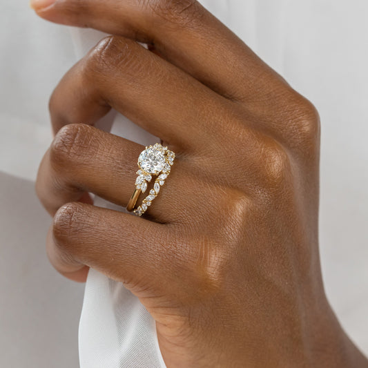 2 CT Round Three Stones Lab Grown Diamond Engagement Ring