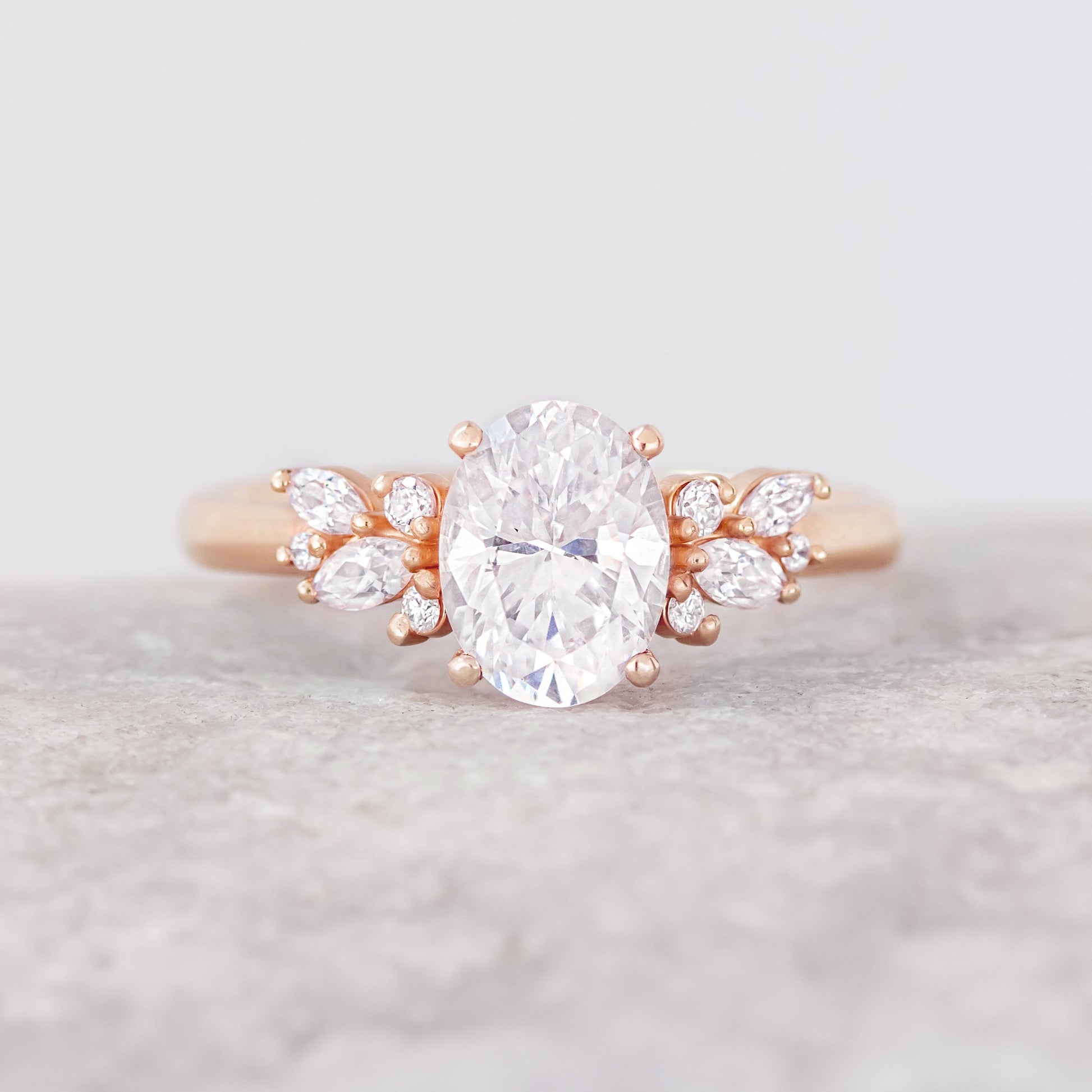 2 CT Round Three Stones Lab Grown Diamond Engagement Ring