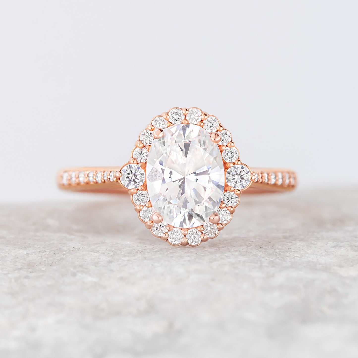 2 CT Round Three Stones Lab Grown Diamond Engagement Ring