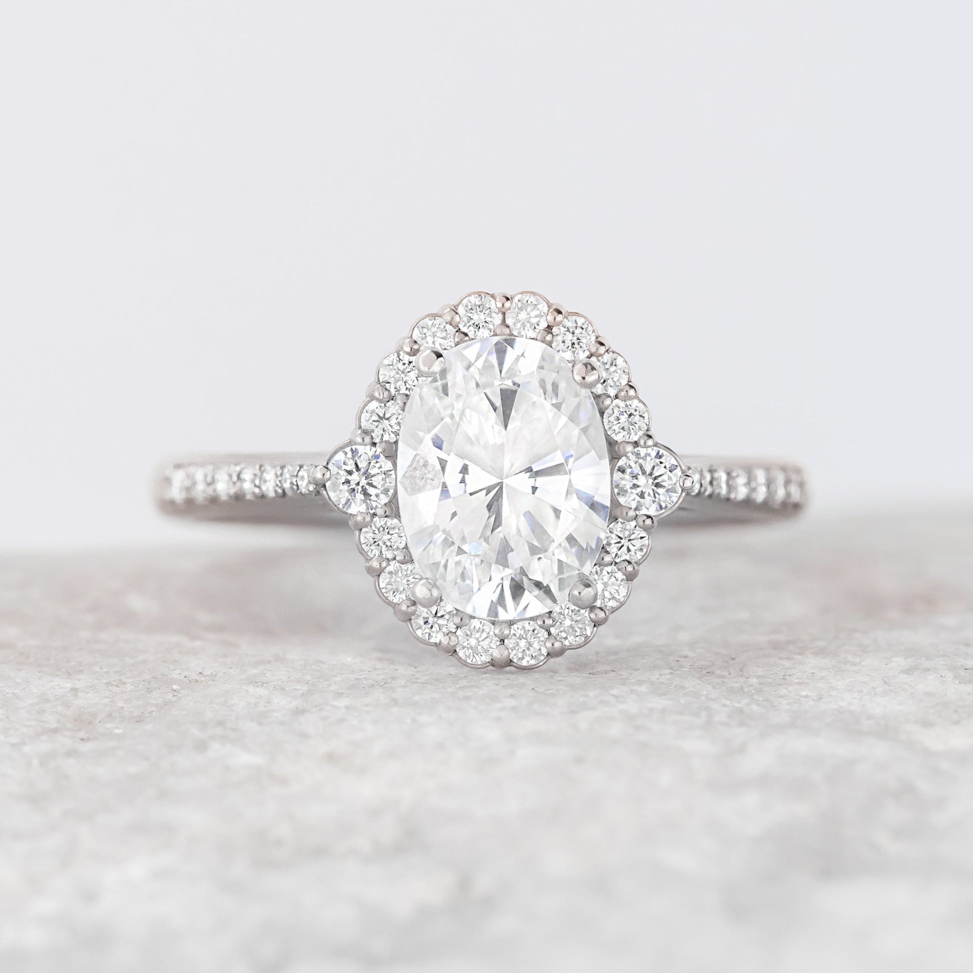 2 CT Round Three Stones Lab Grown Diamond Engagement Ring