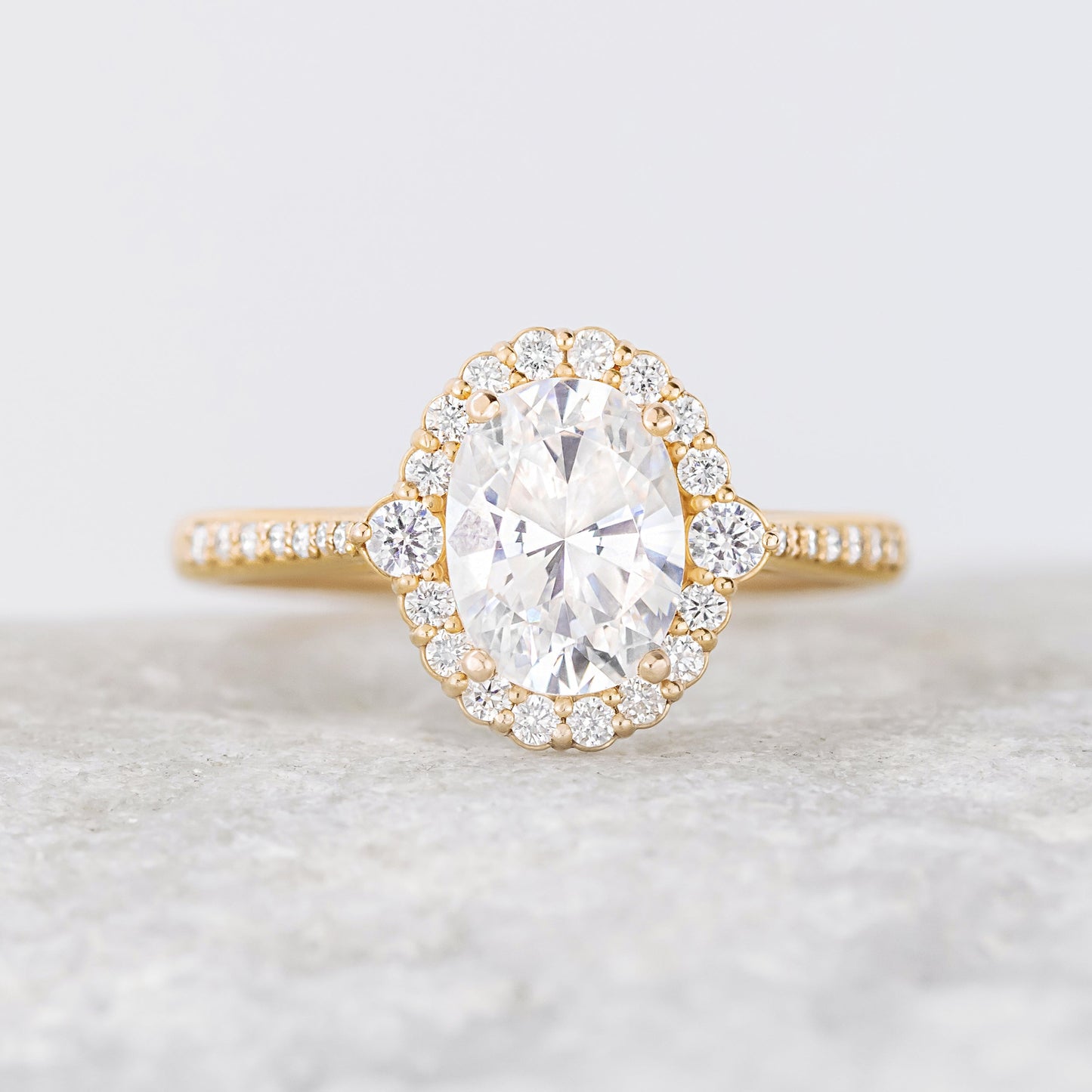 2 CT Round Three Stones Lab Grown Diamond Engagement Ring