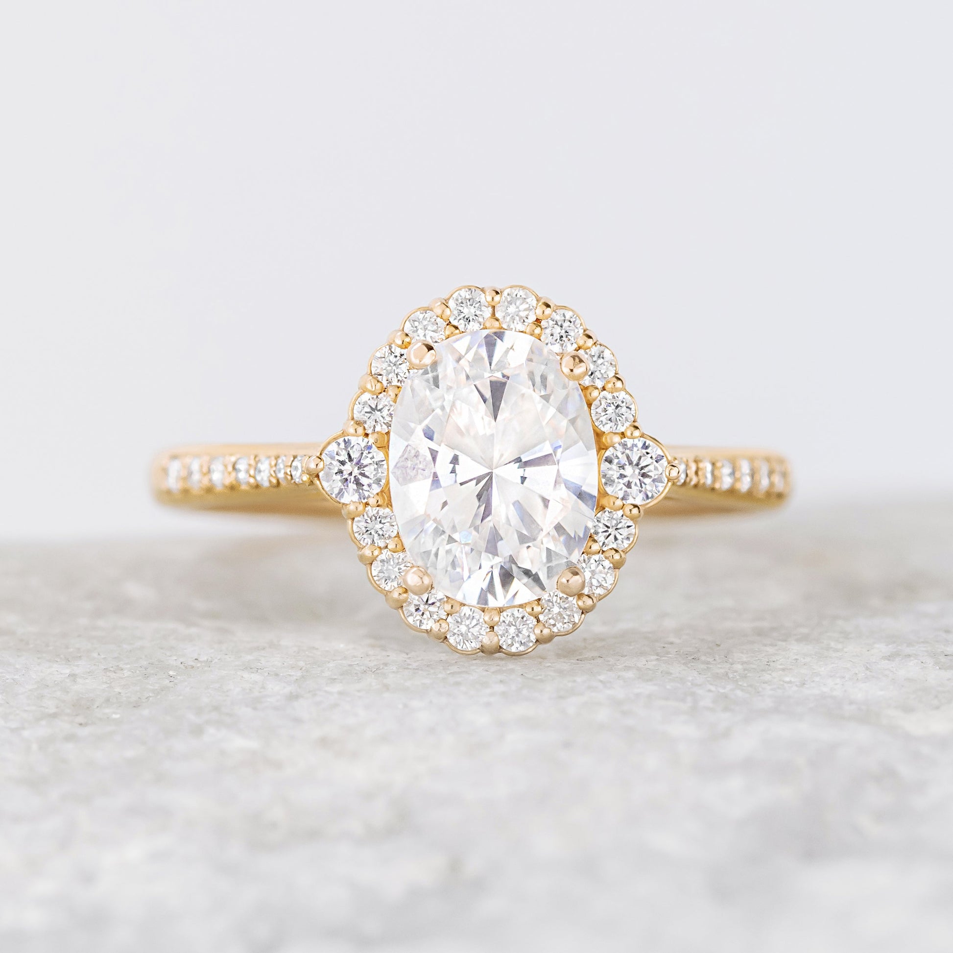 2 CT Round Three Stones Lab Grown Diamond Engagement Ring