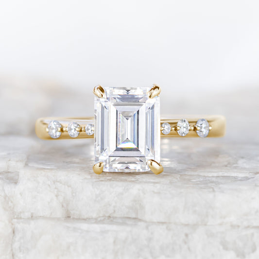 2 CT Round Three Stones Lab Grown Diamond Engagement Ring