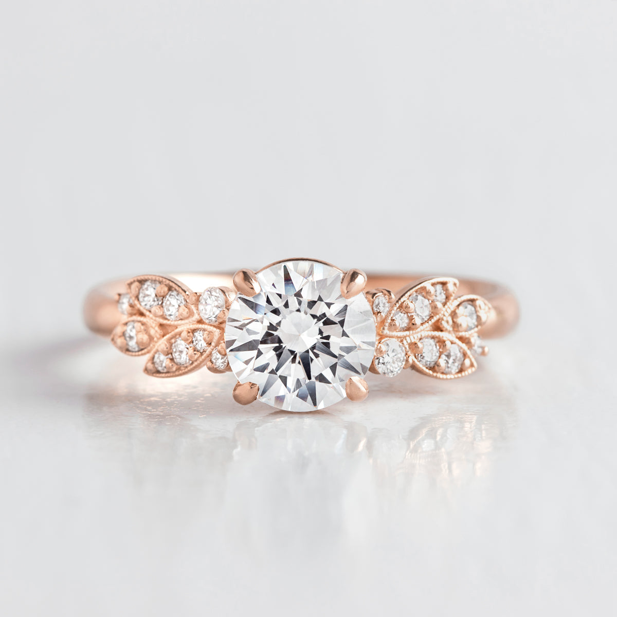 2 CT Round Three Stones Lab Grown Diamond Engagement Ring