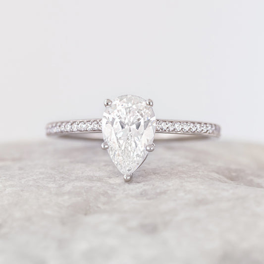 2 CT Round Three Stones Lab Grown Diamond Engagement Ring