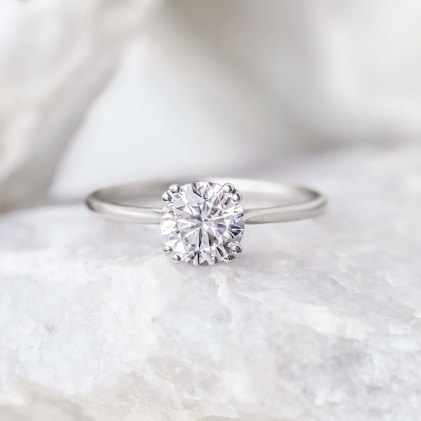 2 CT Round Three Stones Lab Grown Diamond Engagement Ring