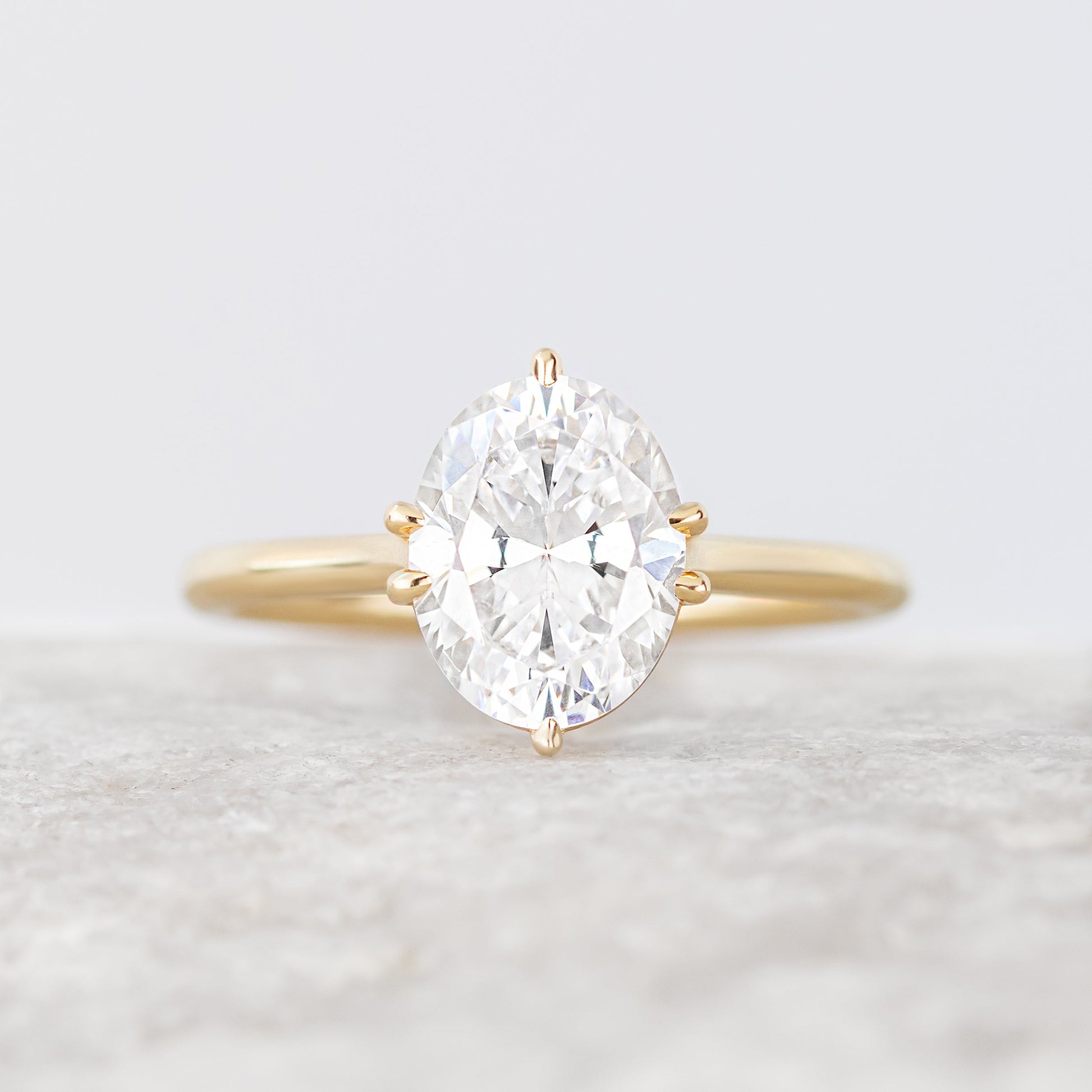 2 CT Round Three Stones Lab Grown Diamond Engagement Ring