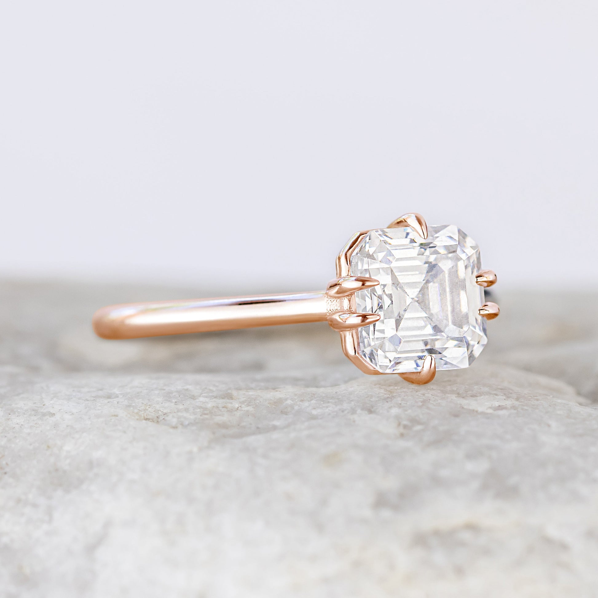 2 CT Round Three Stones Lab Grown Diamond Engagement Ring