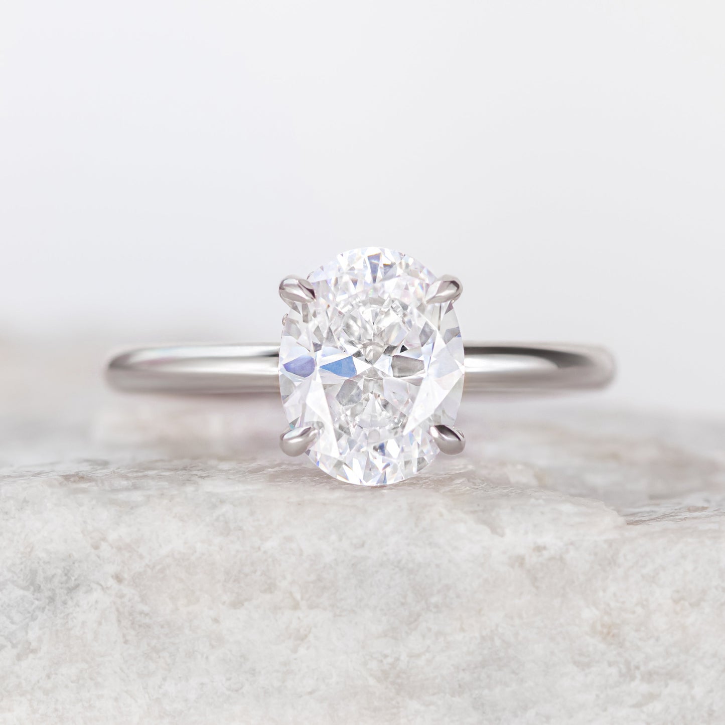 2 CT Round Three Stones Lab Grown Diamond Engagement Ring