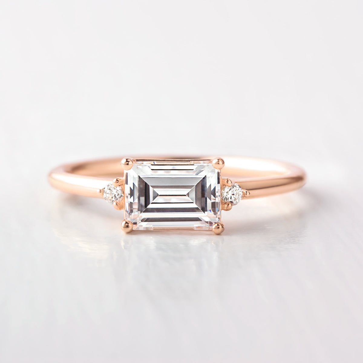 2 CT Round Three Stones Lab Grown Diamond Engagement Ring