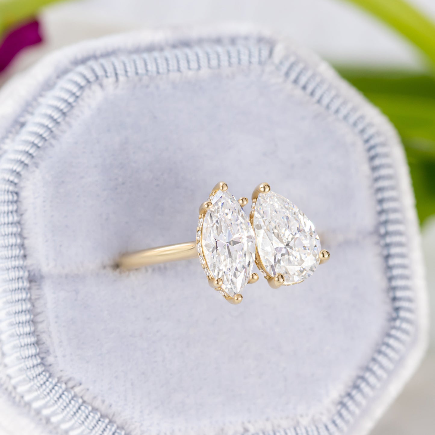 2 CT Round Three Stones Lab Grown Diamond Engagement Ring