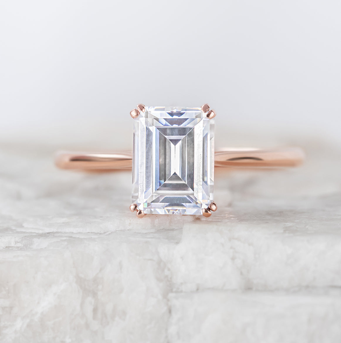2 CT Round Three Stones Lab Grown Diamond Engagement Ring