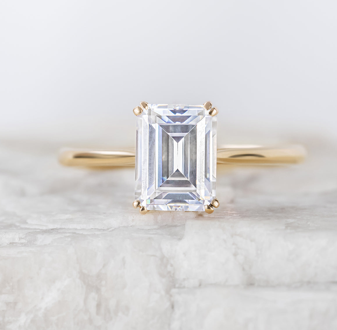 2 CT Round Three Stones Lab Grown Diamond Engagement Ring