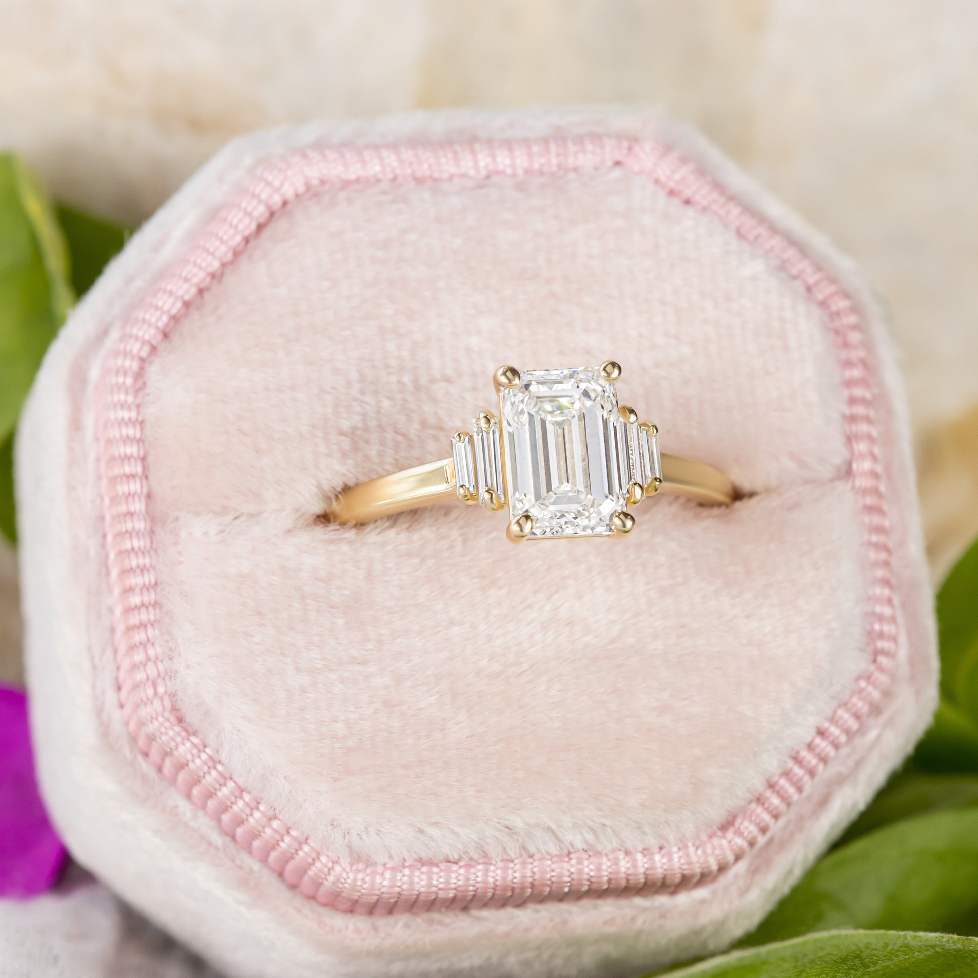 2 CT Round Three Stones Lab Grown Diamond Engagement Ring
