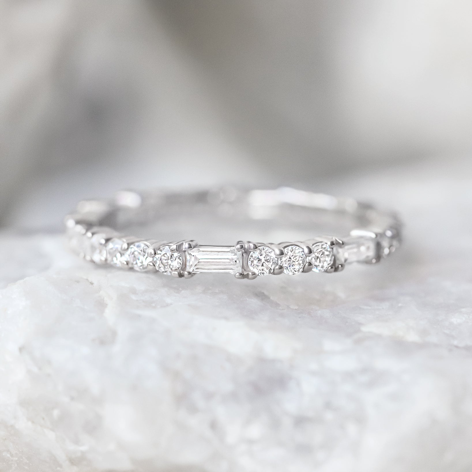 0.37 CT Round Full Eternity Lab Grown Diamond Wedding Band