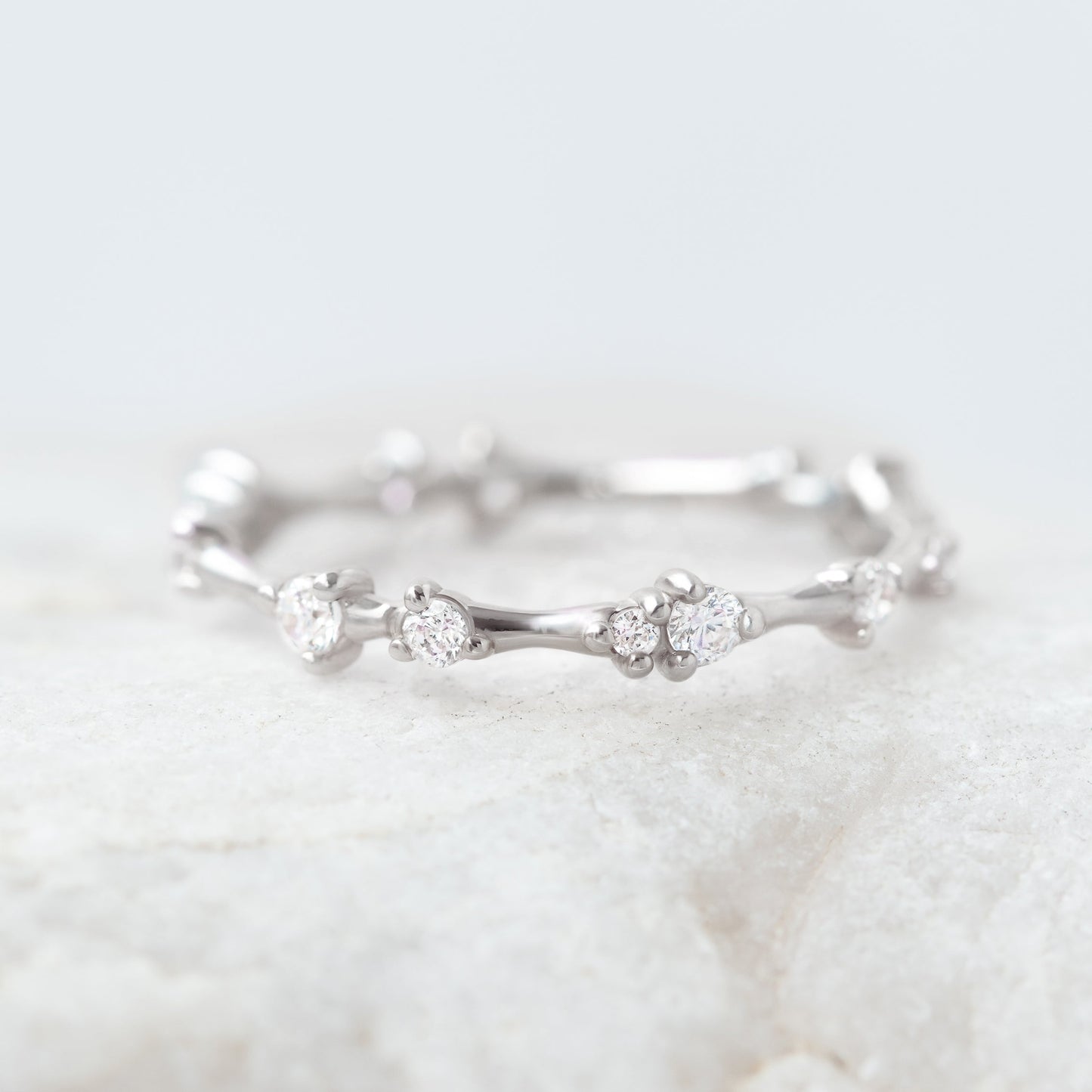 0.37 CT Round Full Eternity Lab Grown Diamond Wedding Band