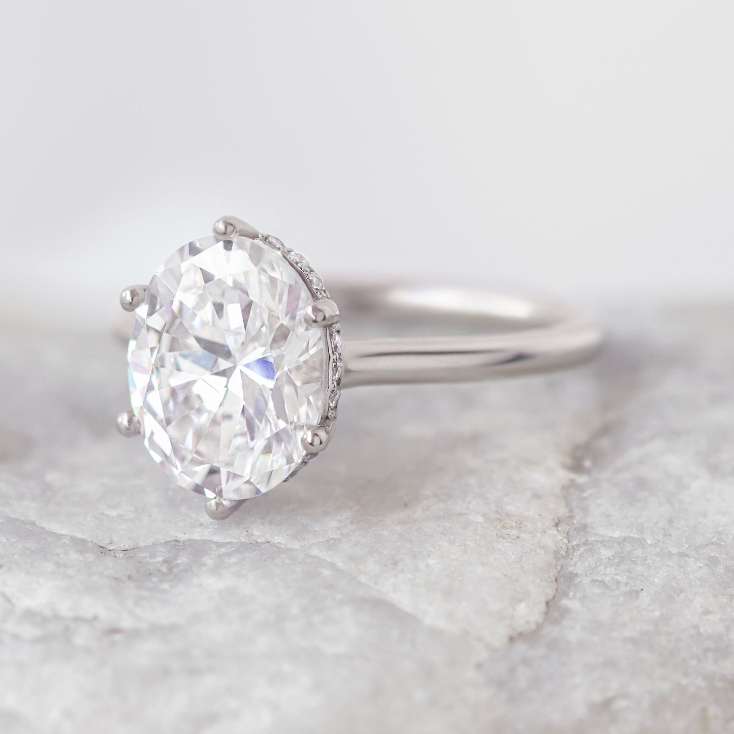 2 CT Round Three Stones Lab Grown Diamond Engagement Ring