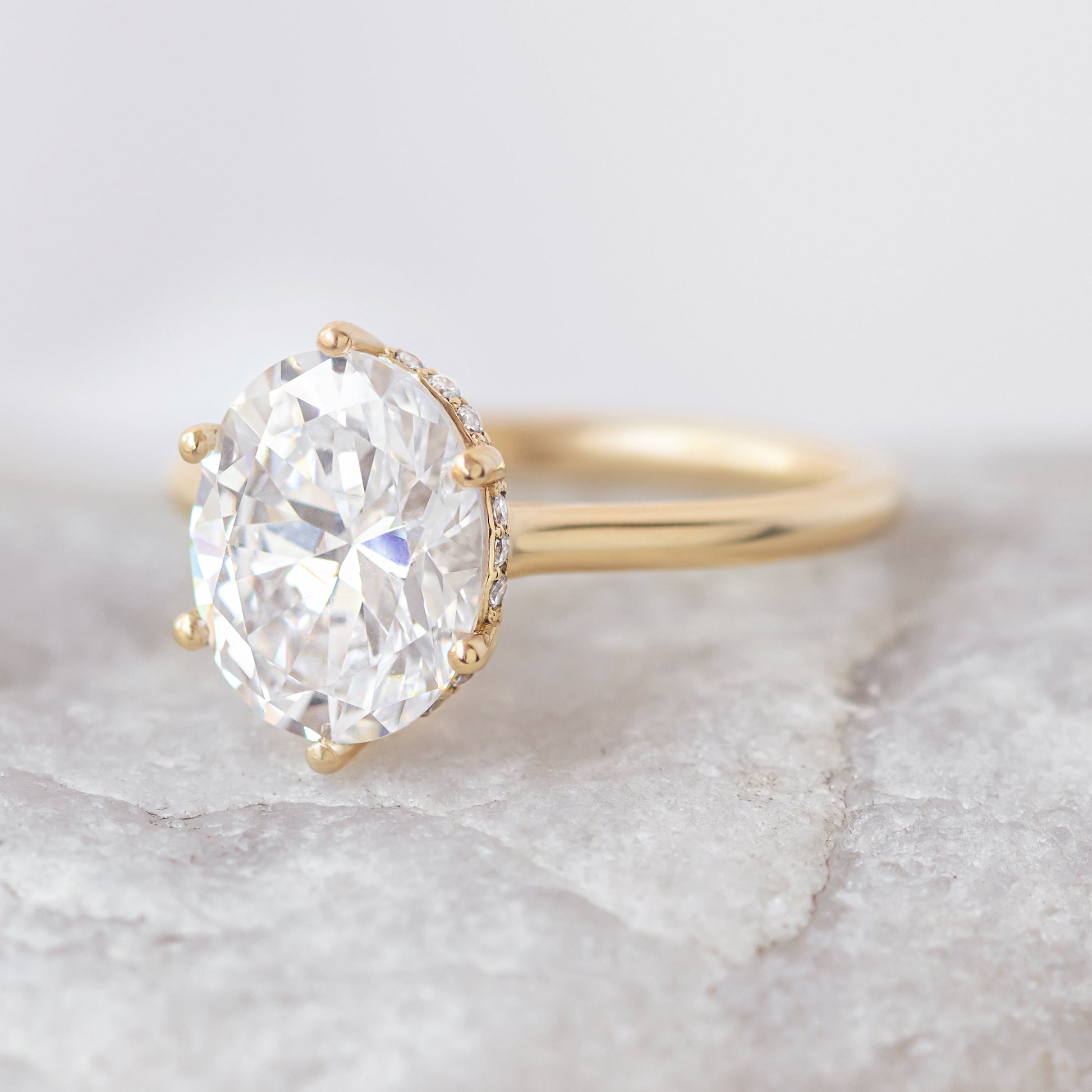 2 CT Round Three Stones Lab Grown Diamond Engagement Ring