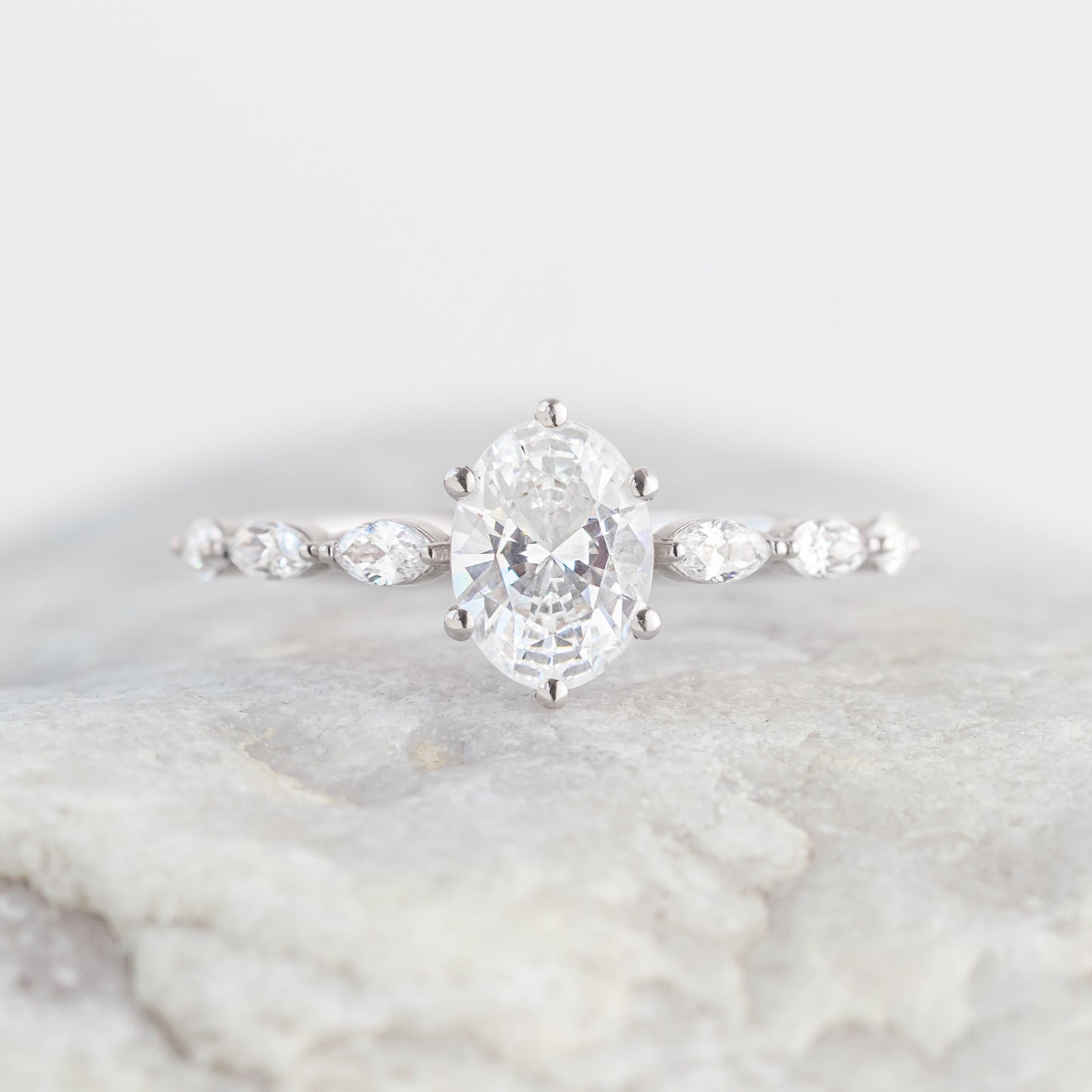 2 CT Round Three Stones Lab Grown Diamond Engagement Ring