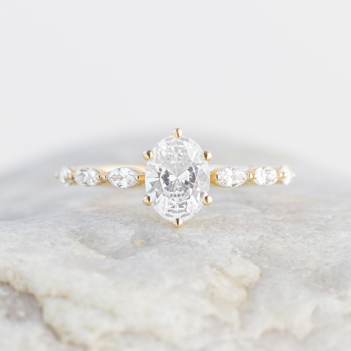 2 CT Round Three Stones Lab Grown Diamond Engagement Ring