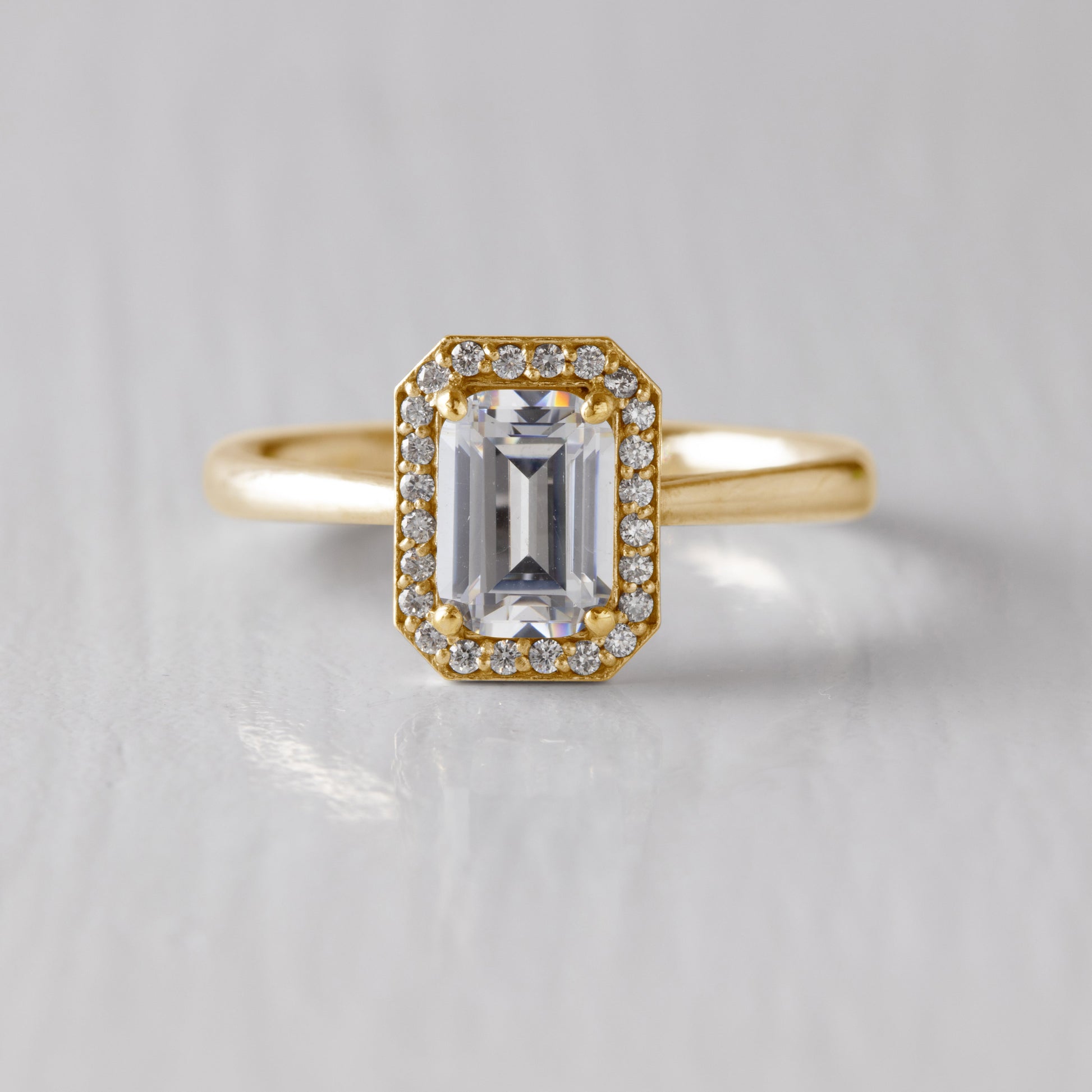 2 CT Round Three Stones Lab Grown Diamond Engagement Ring