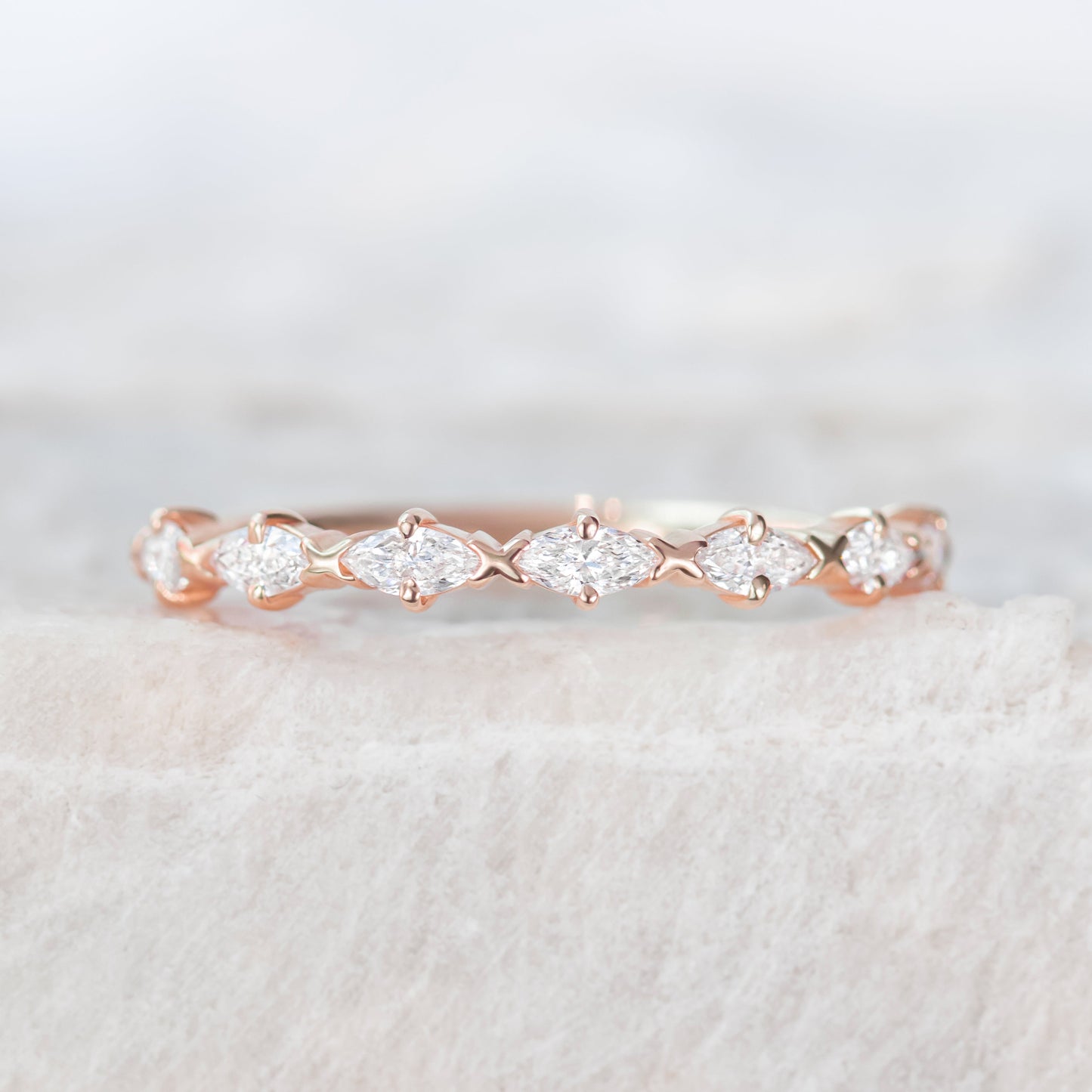 0.37 CT Round Full Eternity Lab Grown Diamond Wedding Band