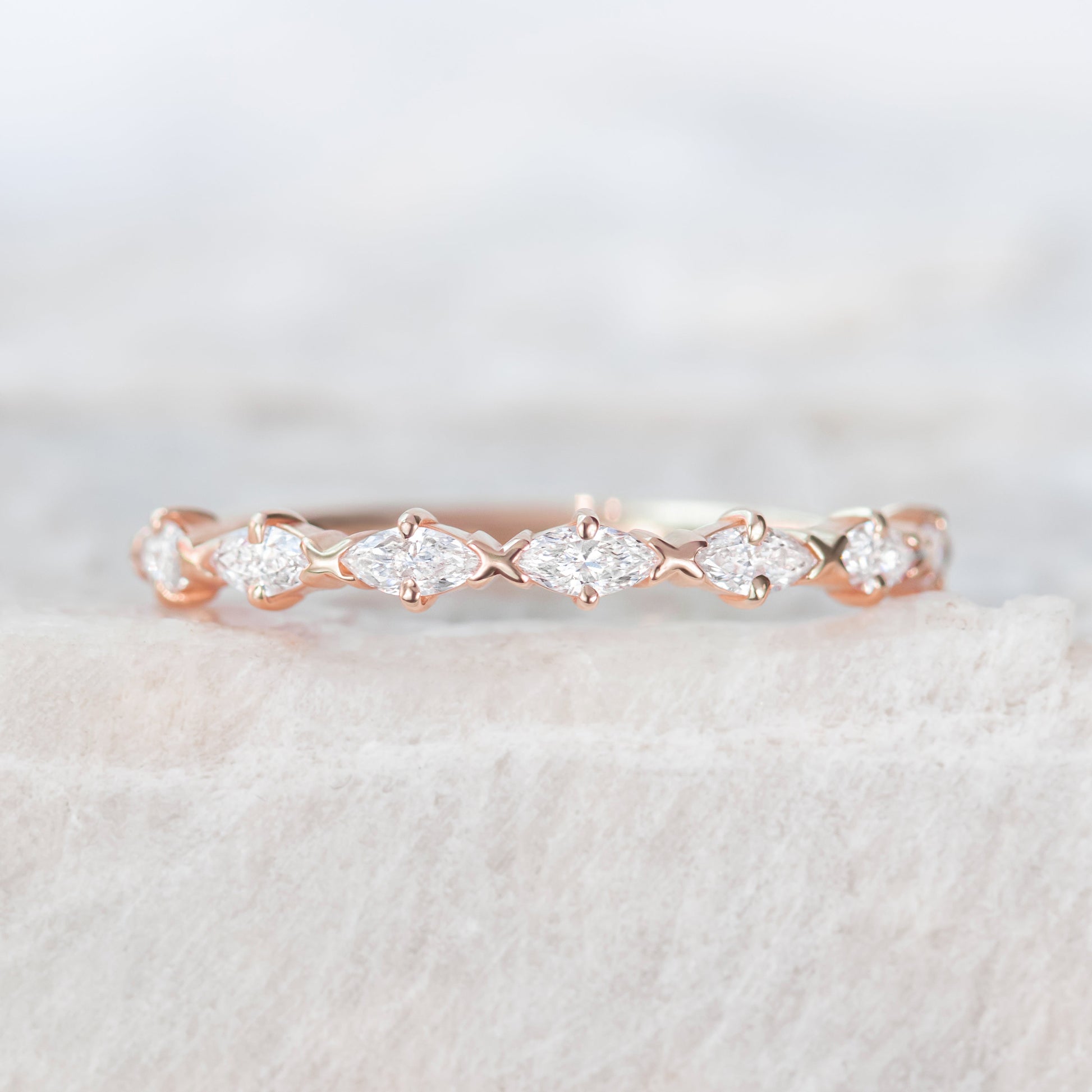 0.37 CT Round Full Eternity Lab Grown Diamond Wedding Band