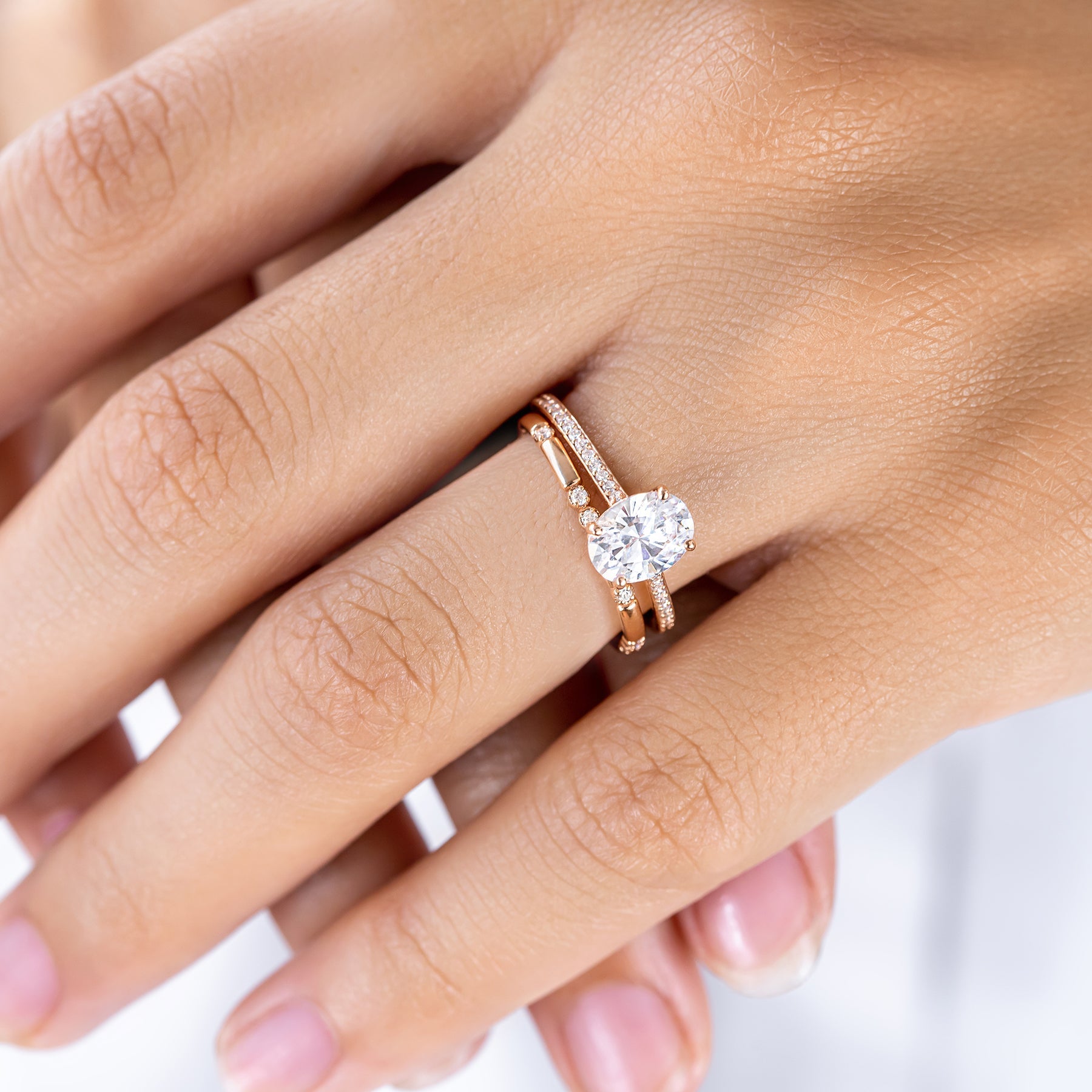 2 CT Round Three Stones Lab Grown Diamond Engagement Ring