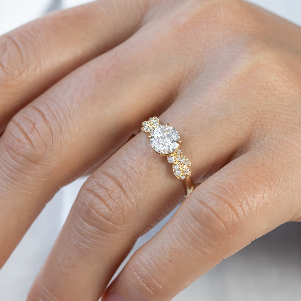 2 CT Round Three Stones Lab Grown Diamond Engagement Ring
