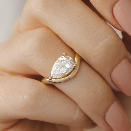 2 CT Round Three Stones Lab Grown Diamond Engagement Ring