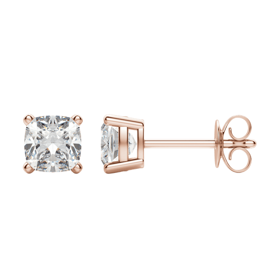 0.50 CT-2.0 CT Cushion Solitaire CVD F/VS Diamond Earrings 9