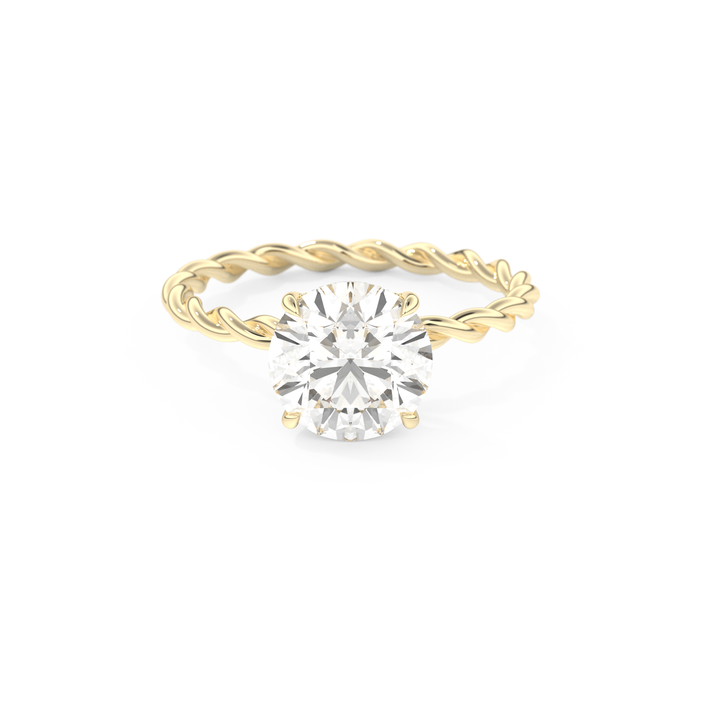 1 CT Round Moissanite Solitaire Engagement Ring (US Size 3 Ready To Ship)
