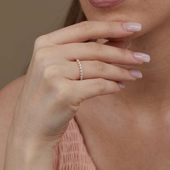 0.74 CT Round Full Eternity CVD EF/VVS Diamond Wedding Band 3