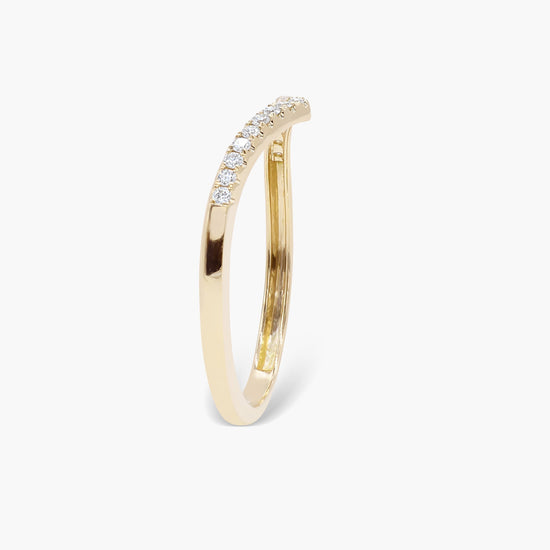 0.14ct Round Swirl CVD EF/VVS Diamond Wedding Band 3